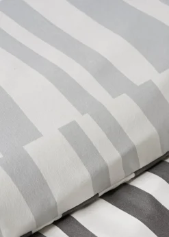 Grey Linear Geometric Duvet Set