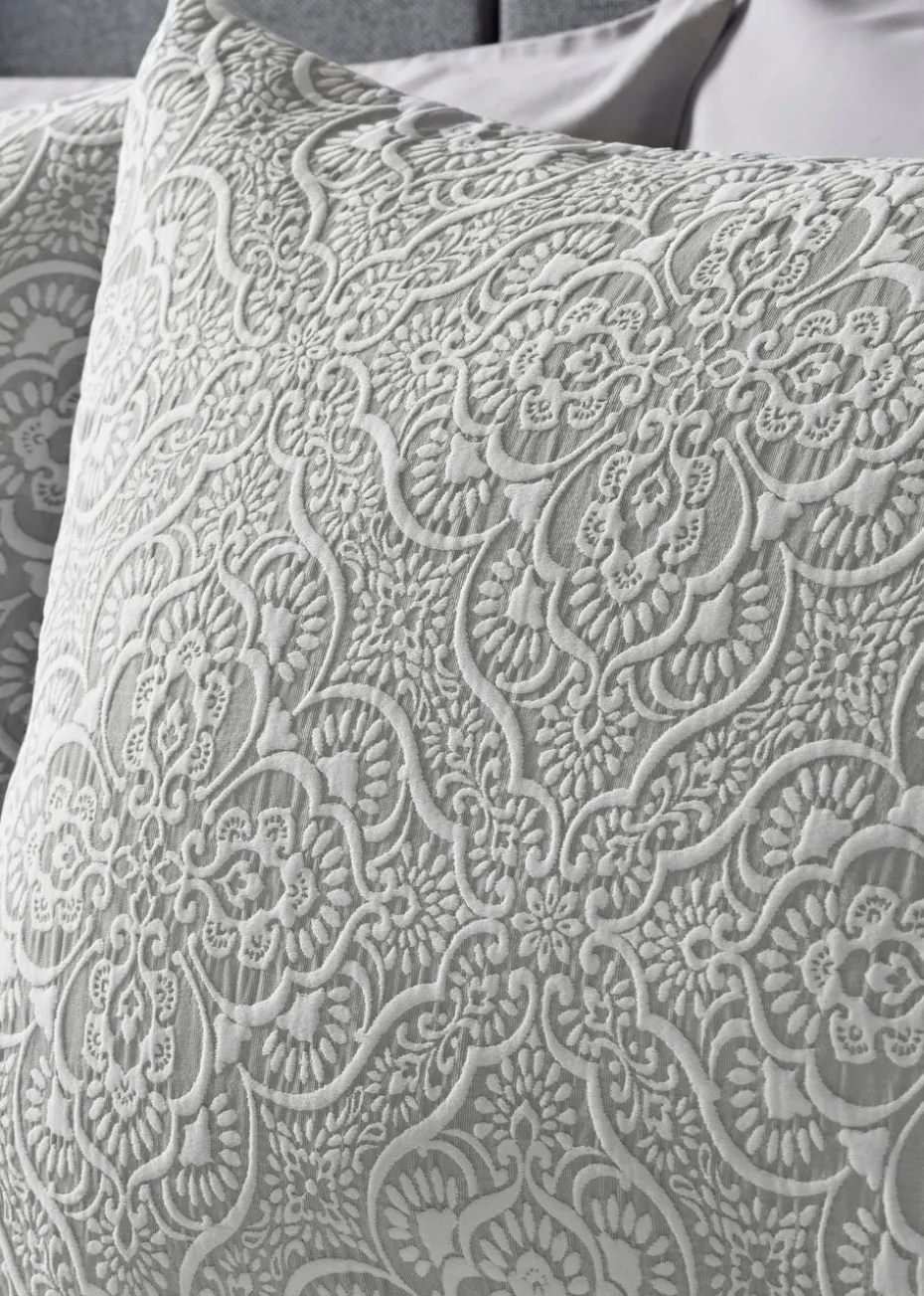 Grey Matelassé Duvet Set
