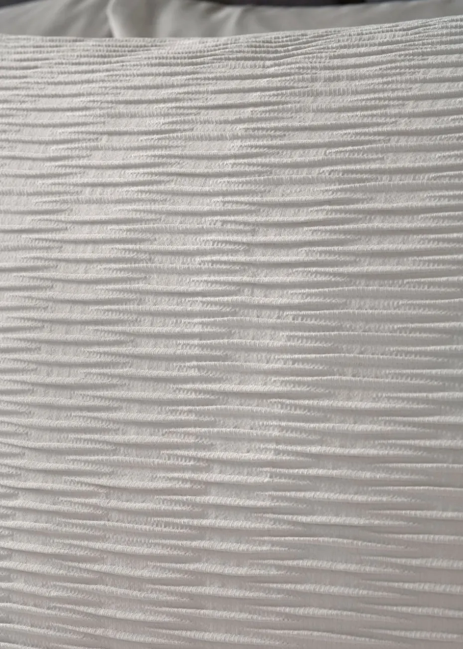 Grey Ruched Duvet Set