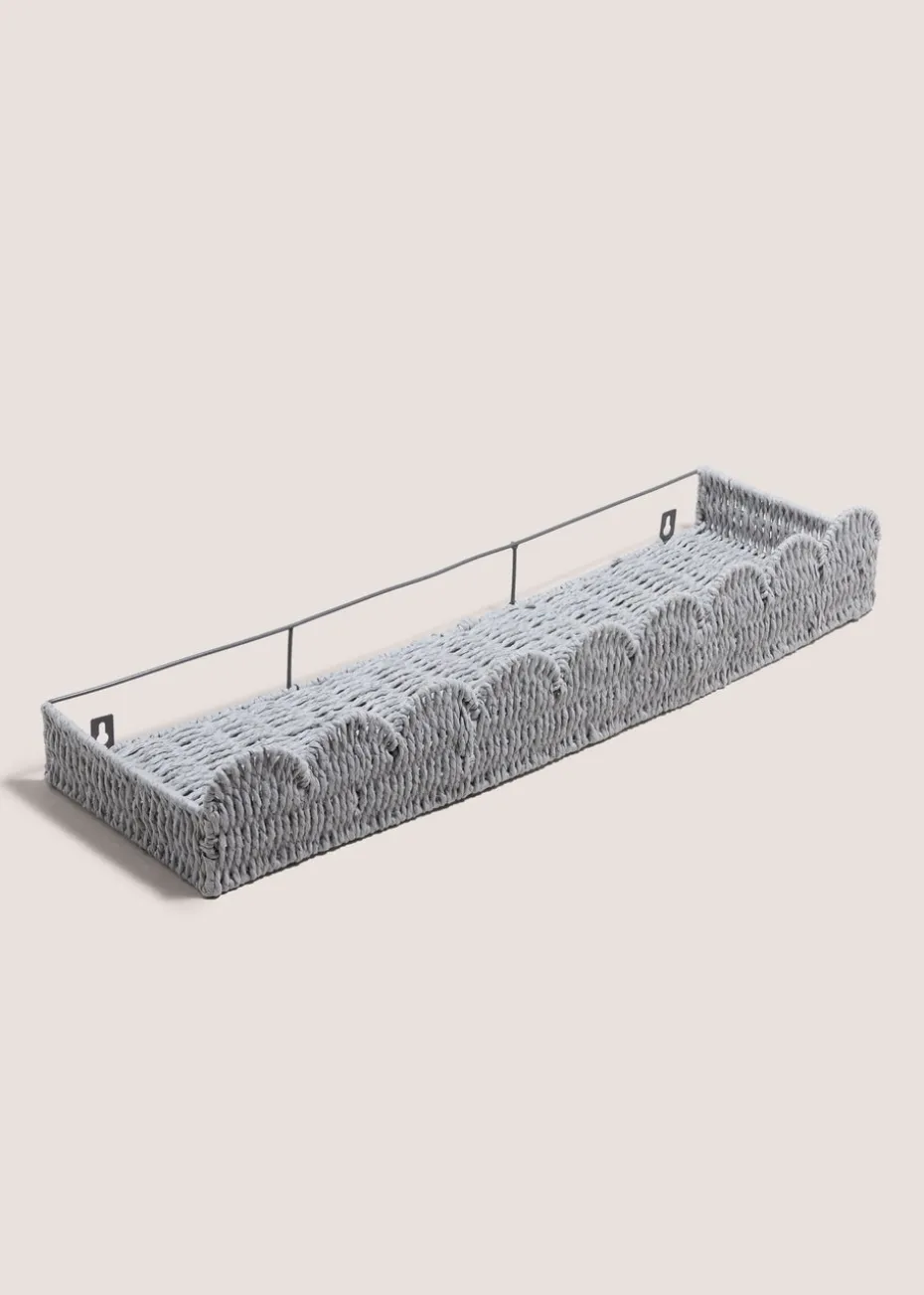 Grey Scallop Edge Shelf