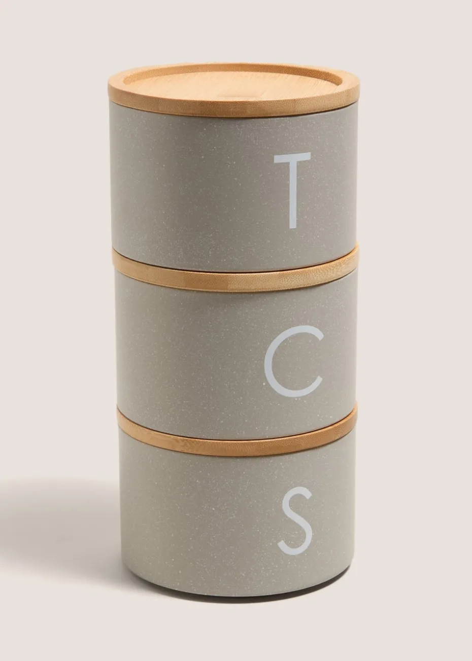 Grey Speckled Bread Bin
