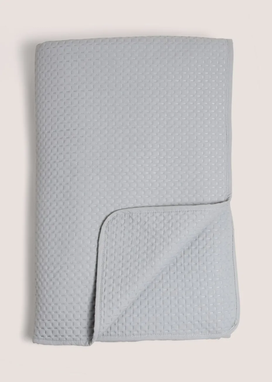 Grey Washed Pinsonic Bedspread (235cm x 235cm)