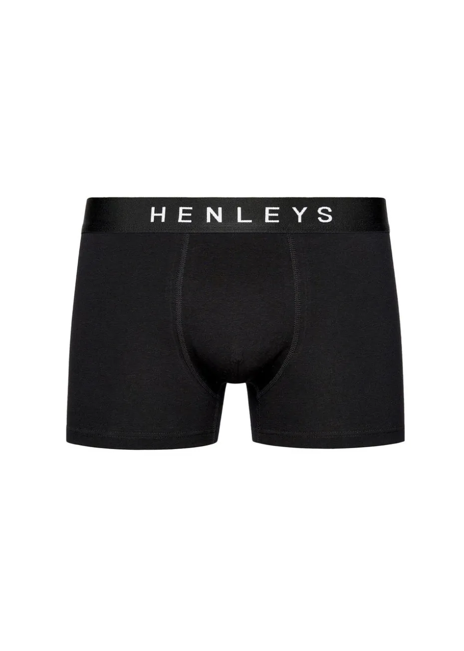 Henleys Black Coalink Boxers (3 Pack)