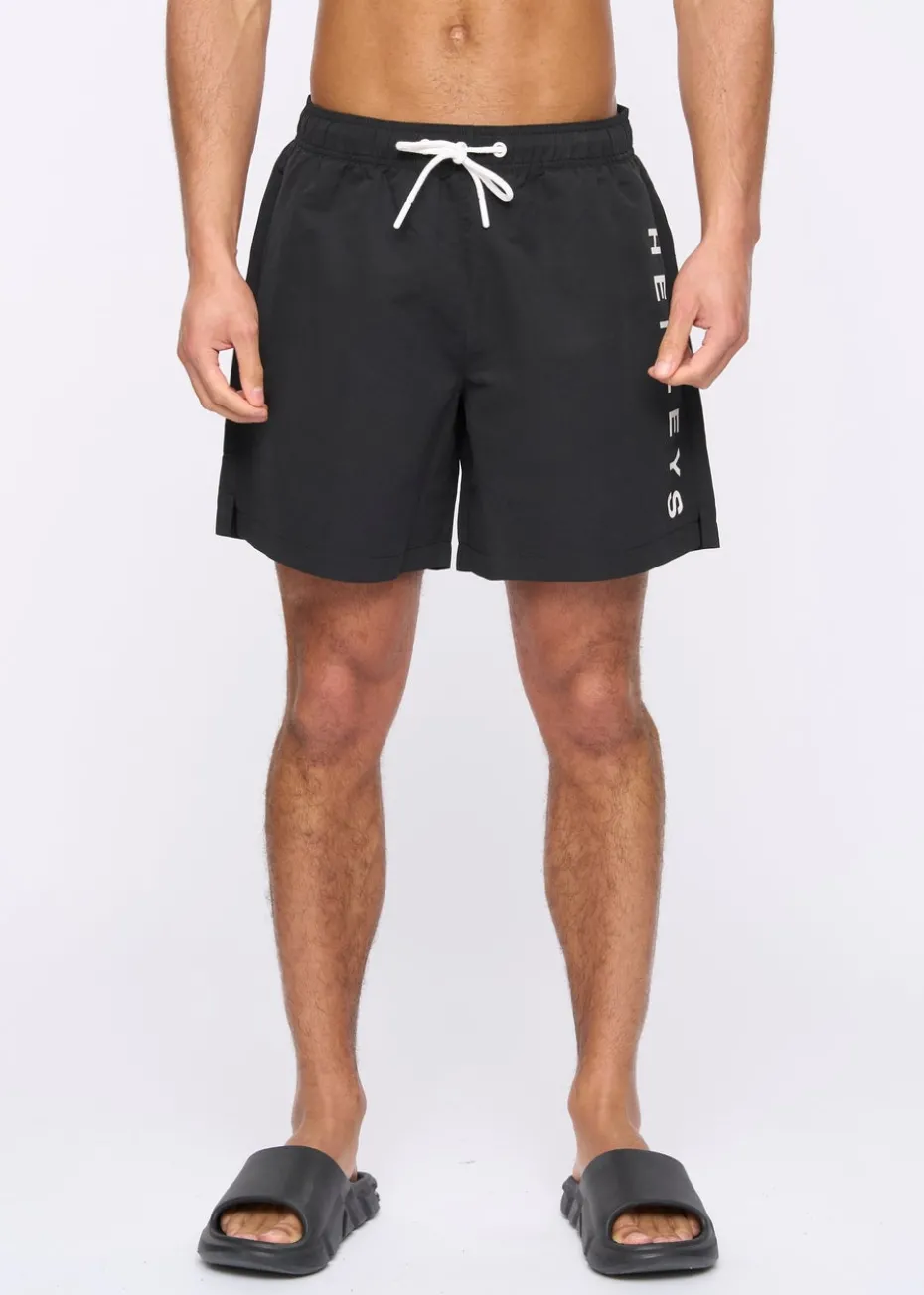Henleys Black Henybold Swim Shorts