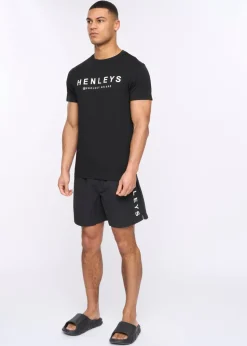 Henleys Black Henybold Swim Shorts