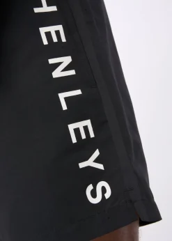 Henleys Black Henybold Swim Shorts