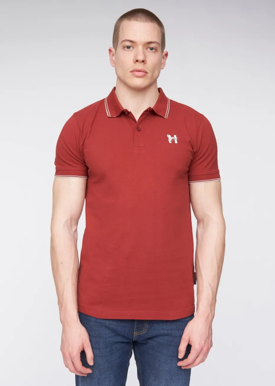 Henleys Deep Red Henflare Polo