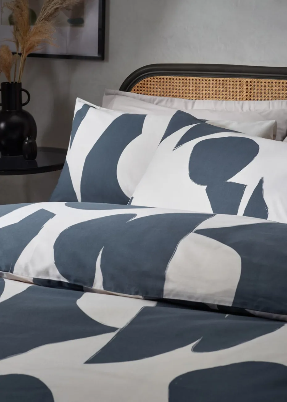Hoem Meta Abstract Cotton Rich Duvet Cover Set Blue