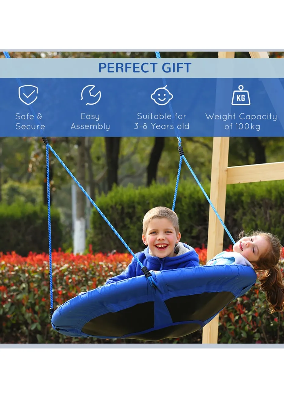 HOMCOM Round Tree Swing Seat with Hanging Kit (100cm x 180cm)