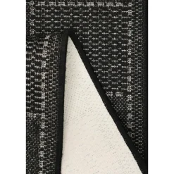 Homemaker Black Check Gel Flatweave Runner Rug
