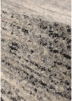 Homemaker Freya Texture Border Silver Rug