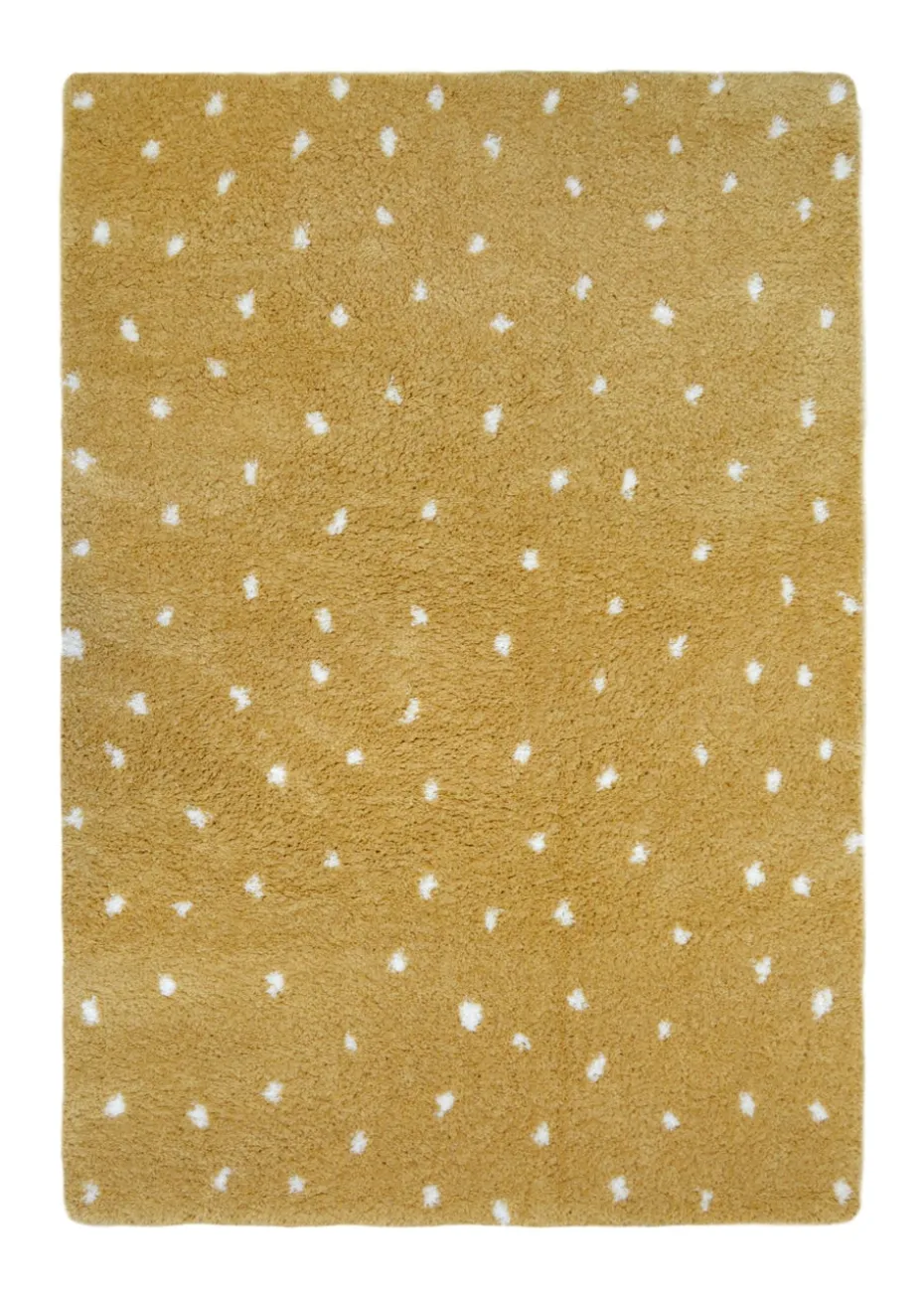 Homemaker Ochre Snug Shaggy Spot Rug
