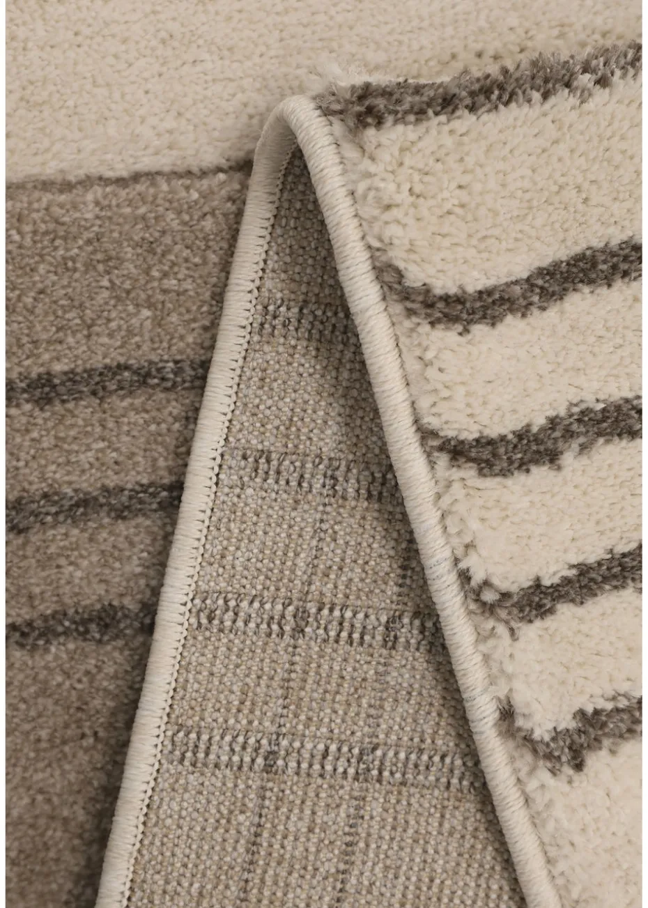 Homemaker Sara Carved Abstract Arcs Natural Rug
