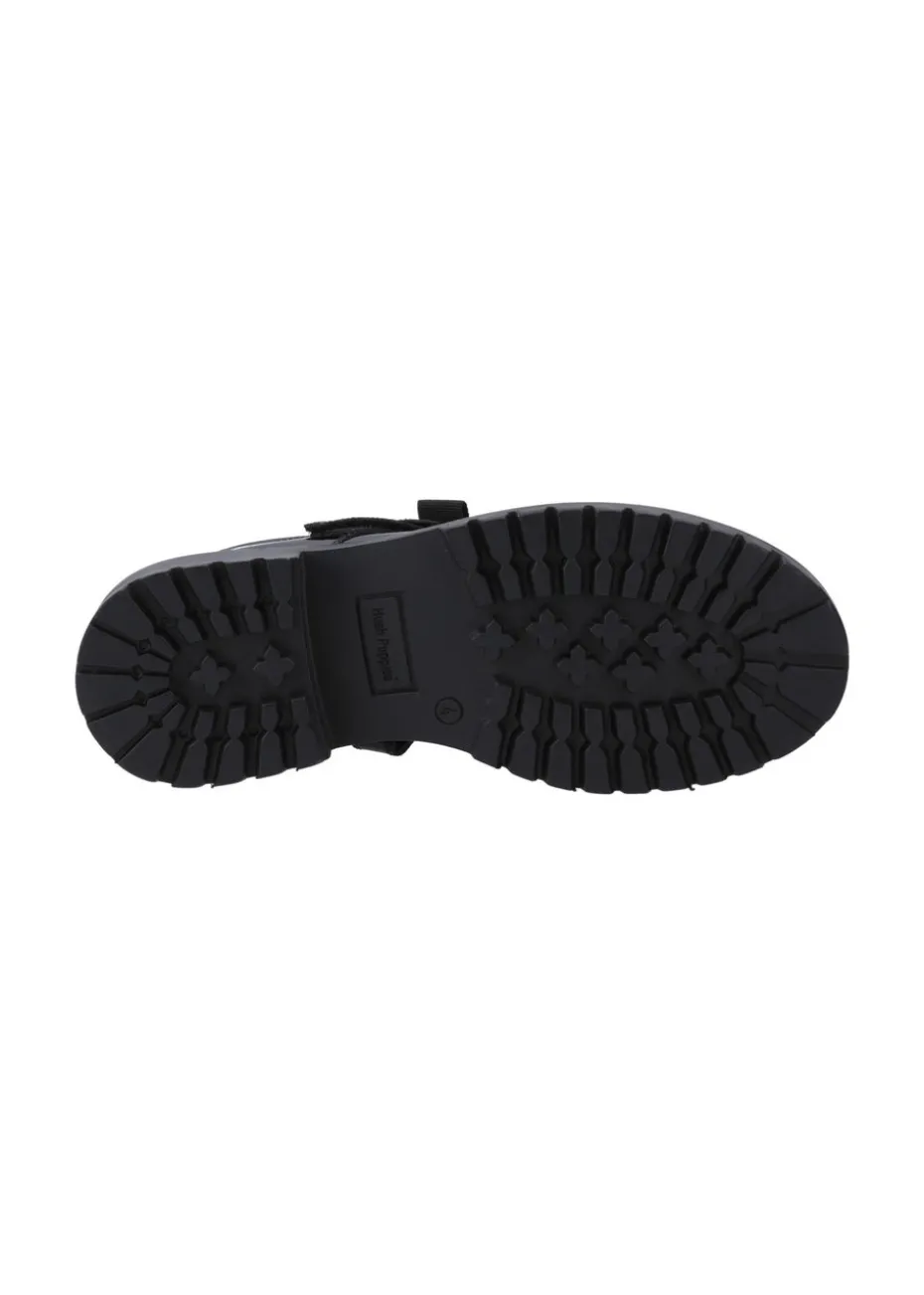 Hush Puppies Black Astrid Bow Patent Senior