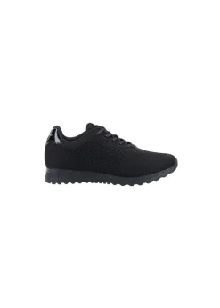 Hush Puppies Black Katrina Lace Up Trainer