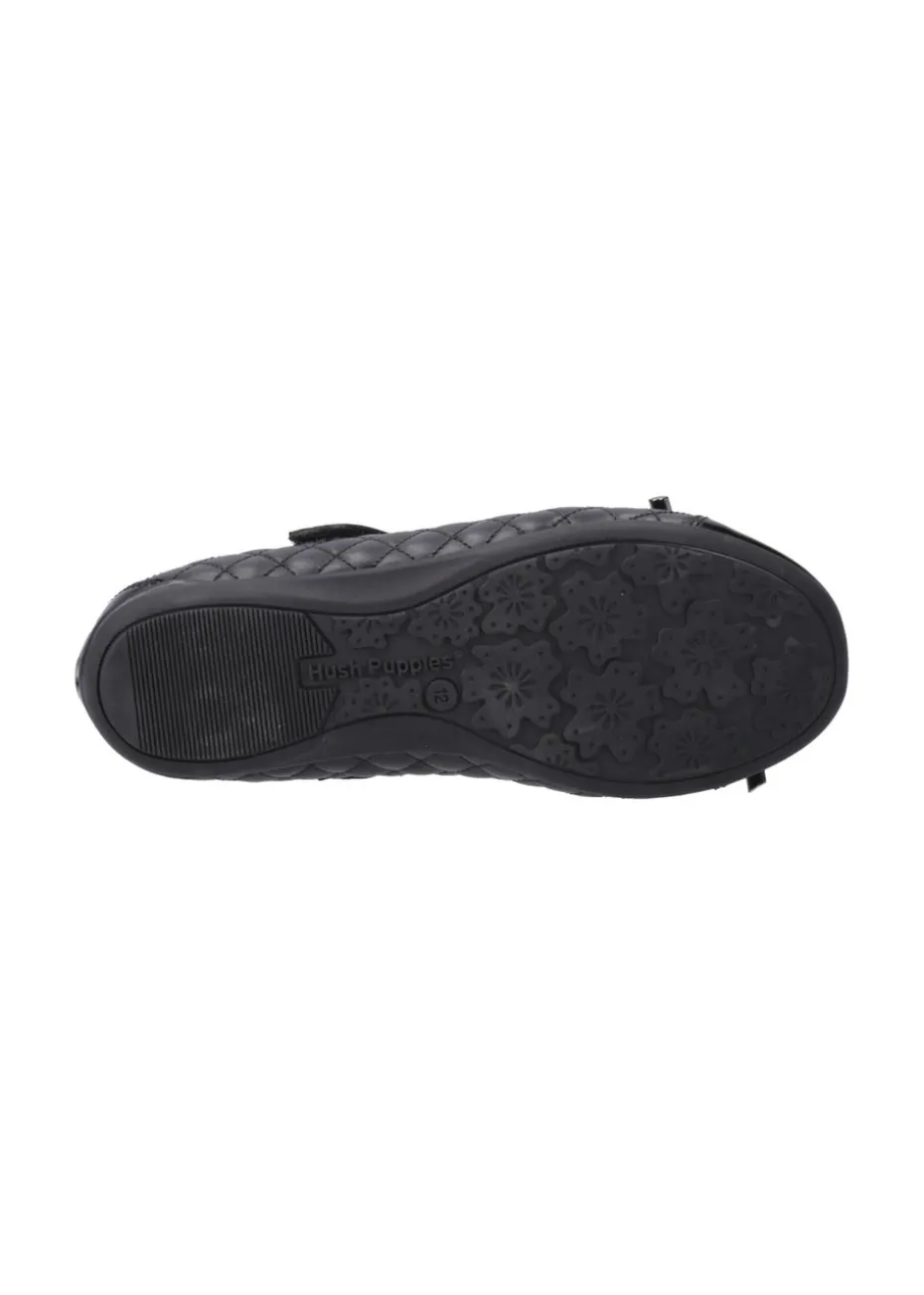 Hush Puppies Black Lottie Quilt Ballerina Junior
