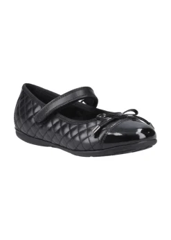 Hush Puppies Black Lottie Quilt Ballerina Junior