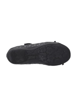 Hush Puppies Black  Lottie Quilt Ballerina Senior