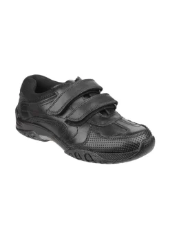 Hush Puppies Boys Black Jezza Junior School Shoes (Younger 10-Older 2.5)