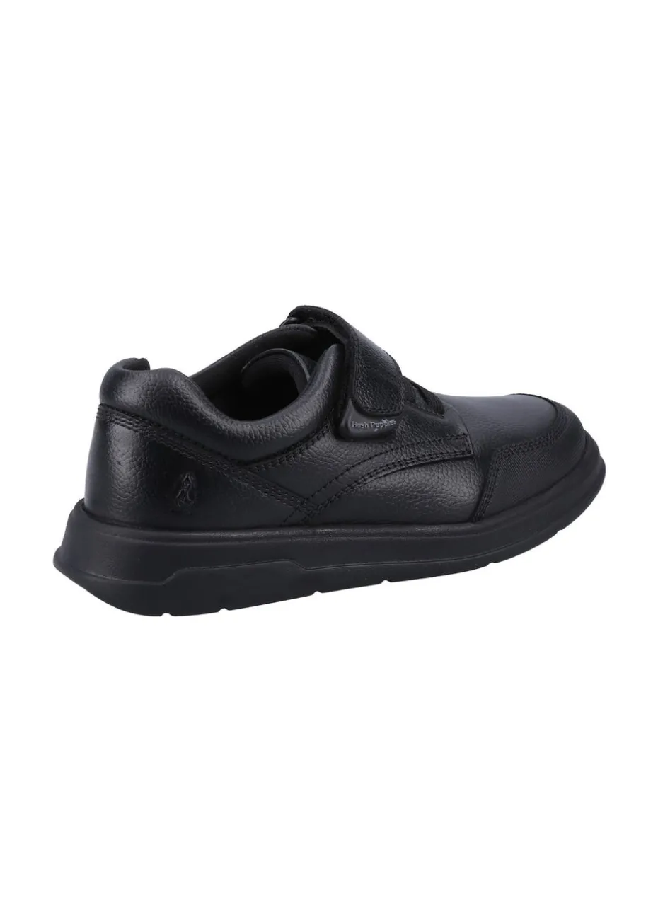 Hush Puppies Boys Black Rowan Jnr School Shoes (Younger 10 - Older 2)