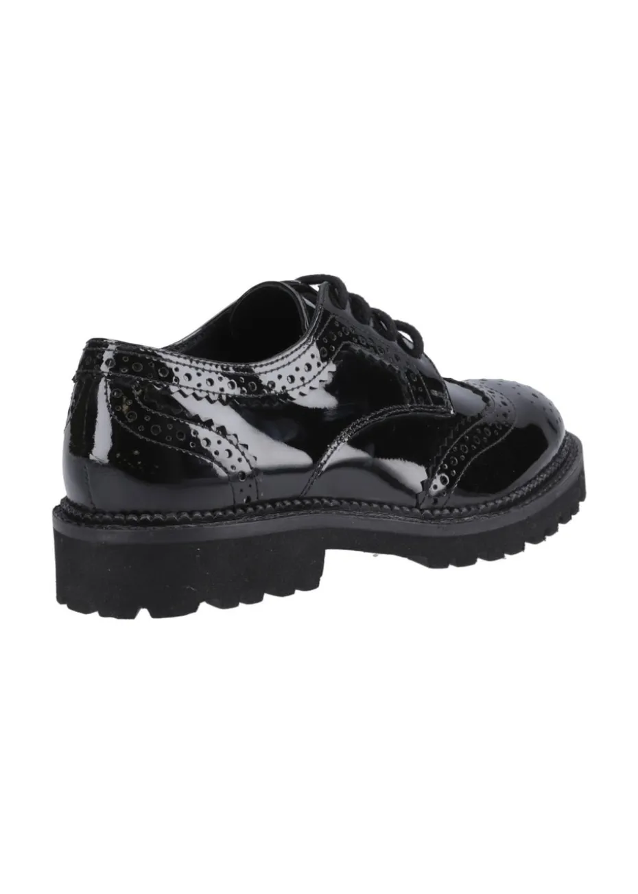 Hush Puppies Gabi Lace Up Patent Junior