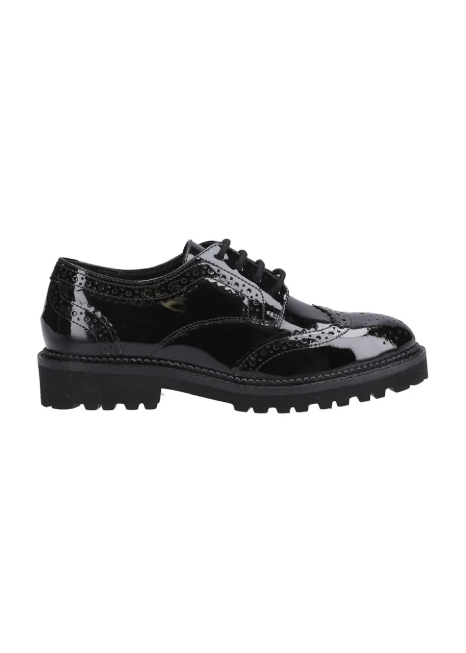 Hush Puppies Gabi Lace Up Patent Junior
