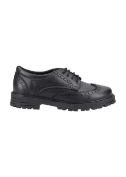 Hush Puppies Girls Black Maxine Junior School Shoes (Younger 10 - Older 2)