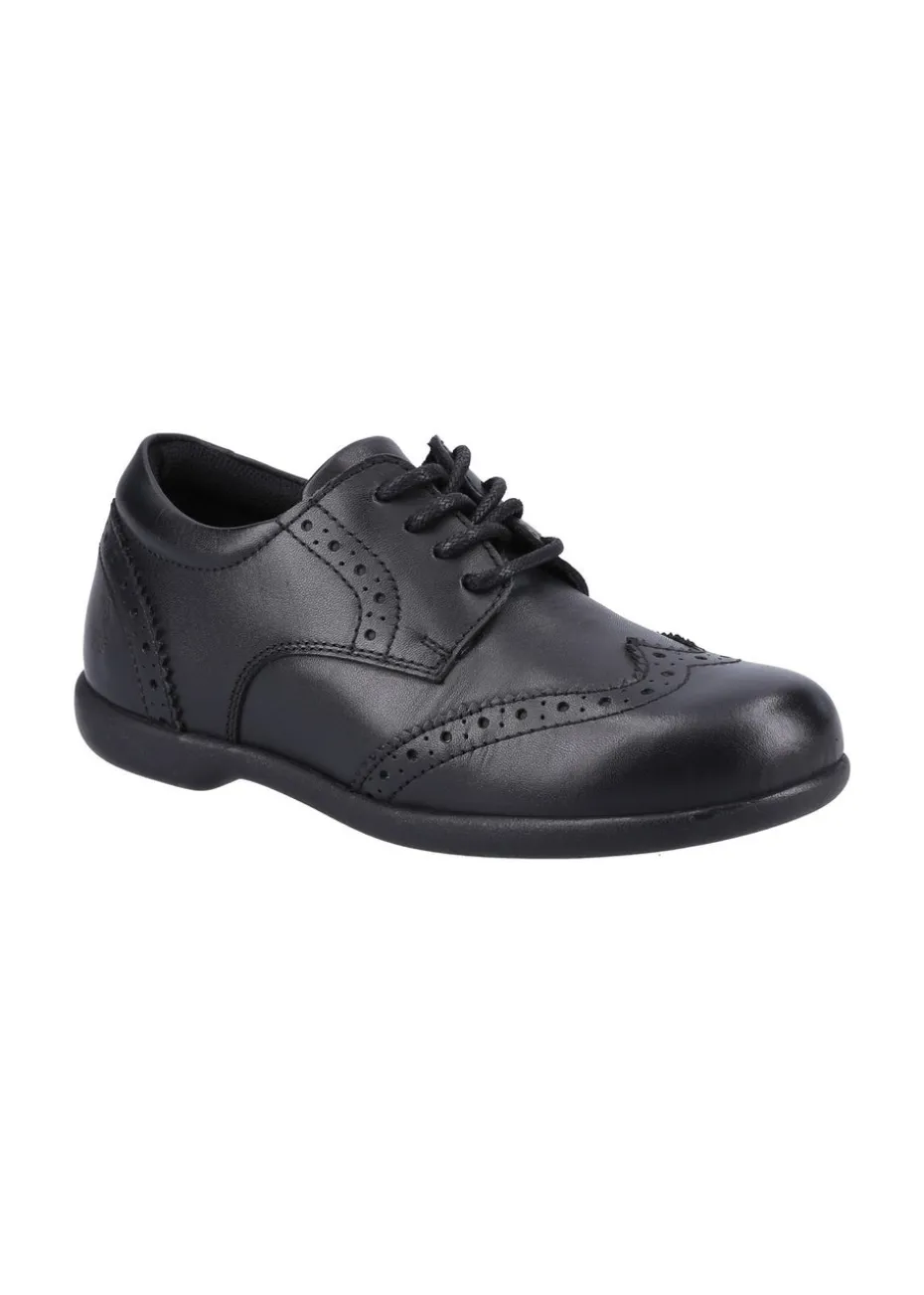 Hush Puppies Girls Black Bridget Snr School Shoes (Older 3-5)