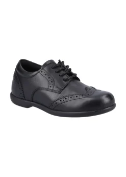 Hush Puppies Girls Black Bridget Snr School Shoes (Older 3-5)