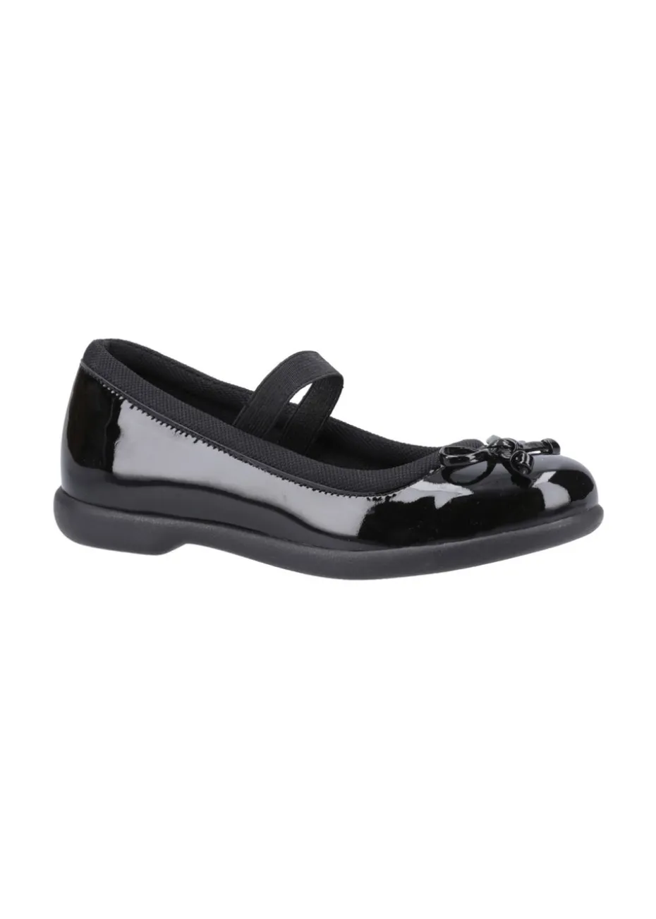 Hush Puppies Girls Black Betty Patent Junior School Shoes (Younger 10-Older 2)