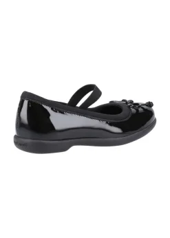 Hush Puppies Girls Black Betty Patent Junior School Shoes (Younger 10-Older 2)