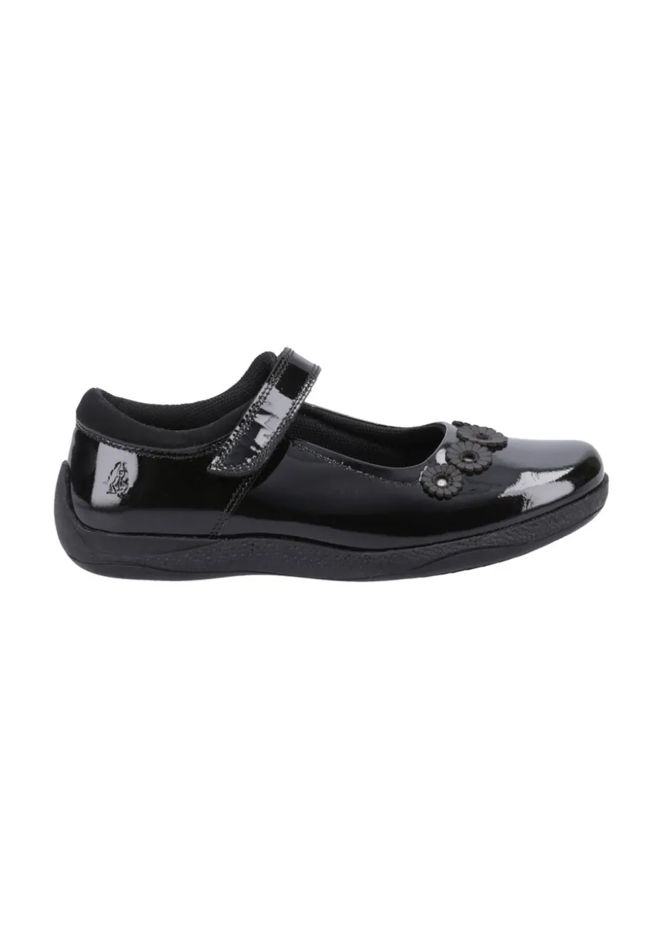 Hush Puppies Girls Black Christina Patent Junior School Shoes (Younger 10-Older 5)