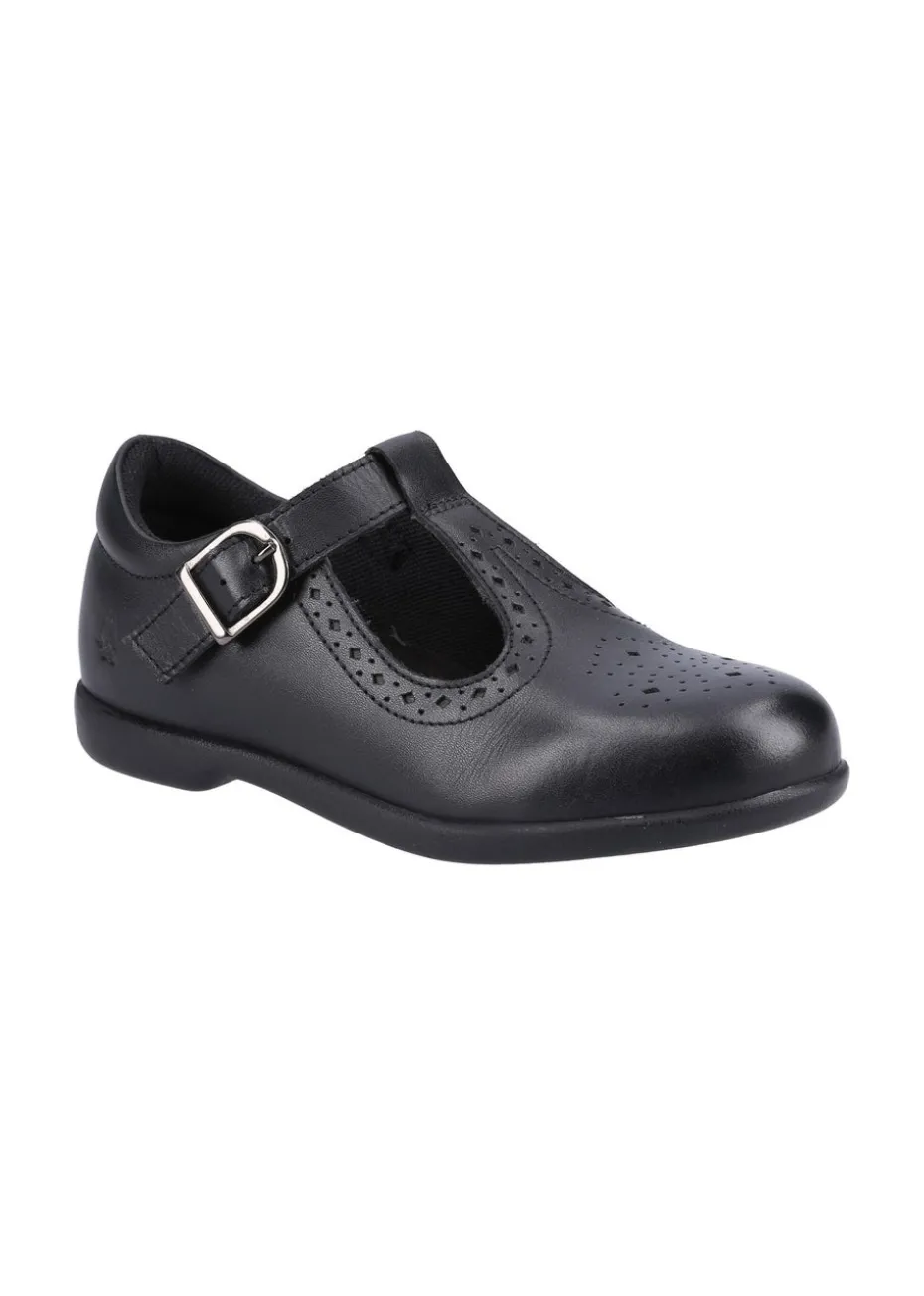 Hush Puppies Girls Black Britney Junior School Shoes (Younger 10-Older 2)