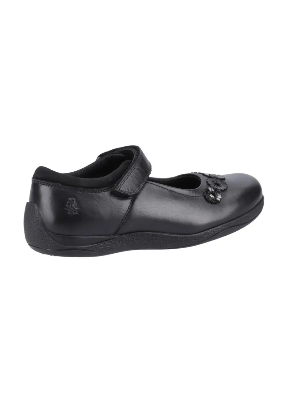 Hush Puppies Girls Black Christina Junior School Shoes (Younger 10-Older 2)