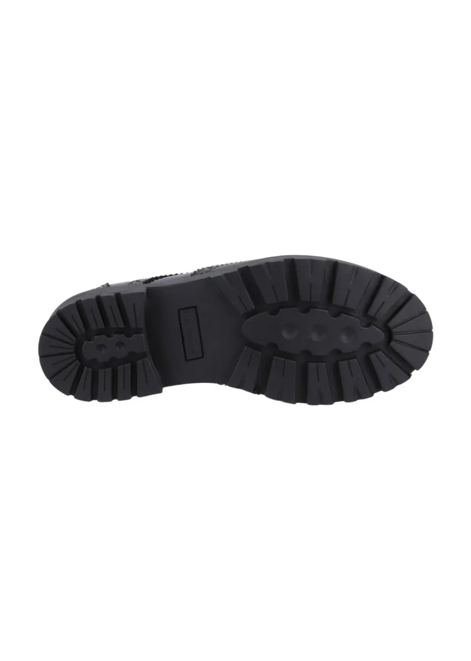 Hush Puppies Girls Black Maxine Patent Senior School Shoes (Older 3-5)