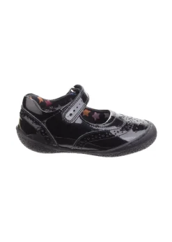 Hush Puppies Girls Black Rina Infant Patent School Shoes (Younger 6- 9.5)
