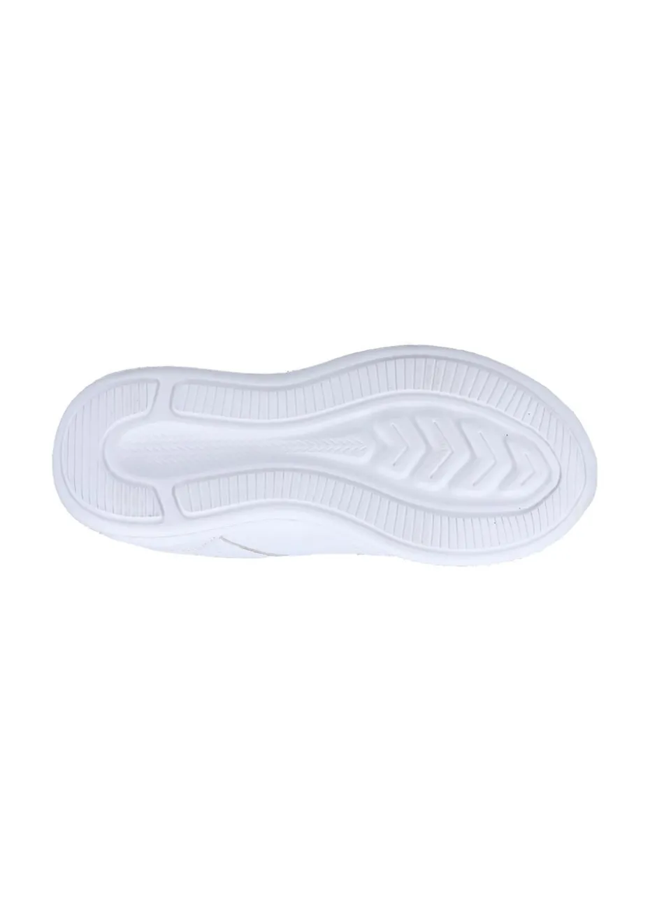 Hush Puppies Unisex White Marling Easy Senior School Shoes (Older 3-5)