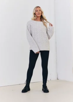 In The Style Stacey Solomon Oatmeal Knitted Jumper