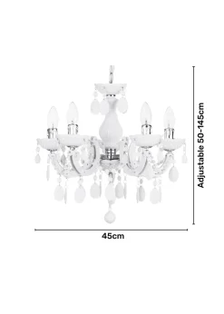 Inlight Charlotte 5 Light Chandelier (145cm x 45cm x 45cm)