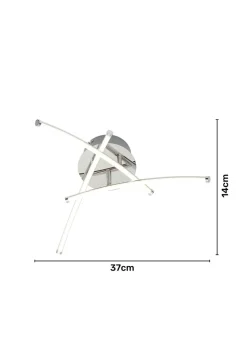 Inlight LED 3 Arm Flush Light (14cm x 36.5cm)