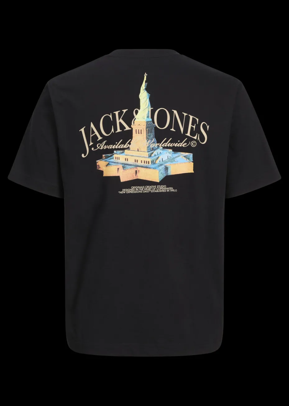 Jack & Jones Boys Black Boston T-Shirt (8-16yrs)