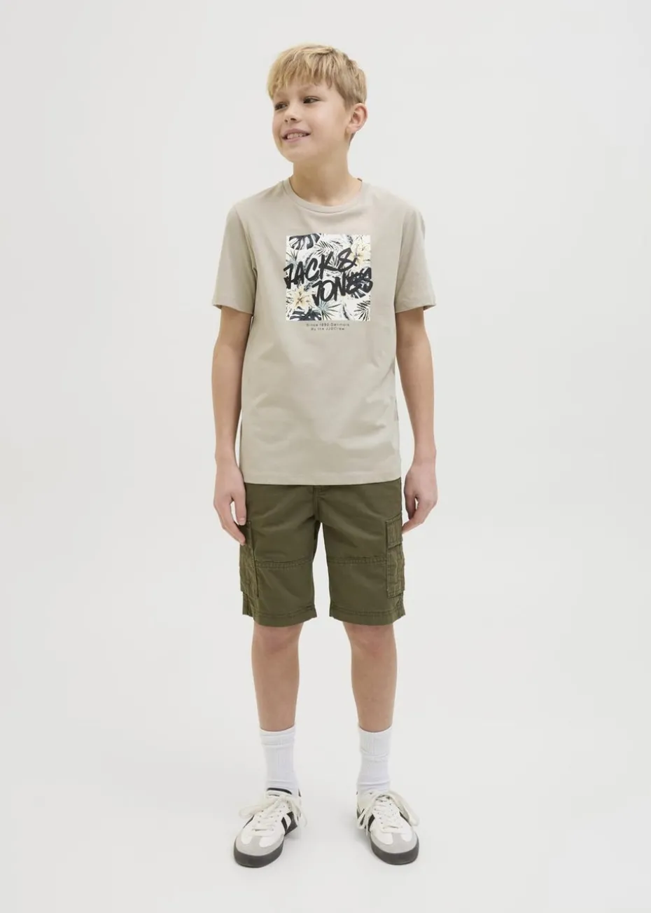 Jack & Jones Kids Beige Hawaii T-Shirt (8-16yrs)
