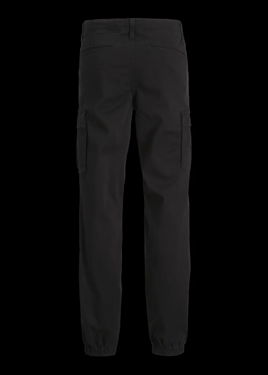 Jack & Jones Kids Black Cuffed Cargo Trousers (8-16yrs)