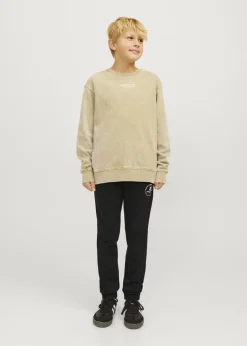 Jack & Jones Kids Black Jogging Bottoms (8-16yrs)
