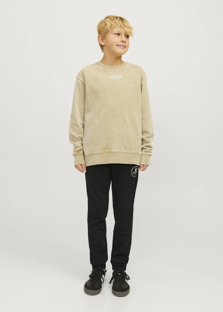 Jack & Jones Kids Black Jogging Bottoms (8-16yrs)