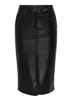 JDY Black Leather Skirt