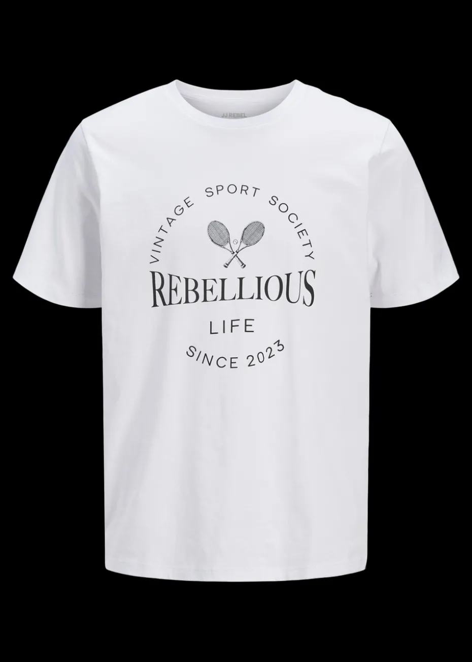 JJ Rebel White Sports Slogan T-Shirt
