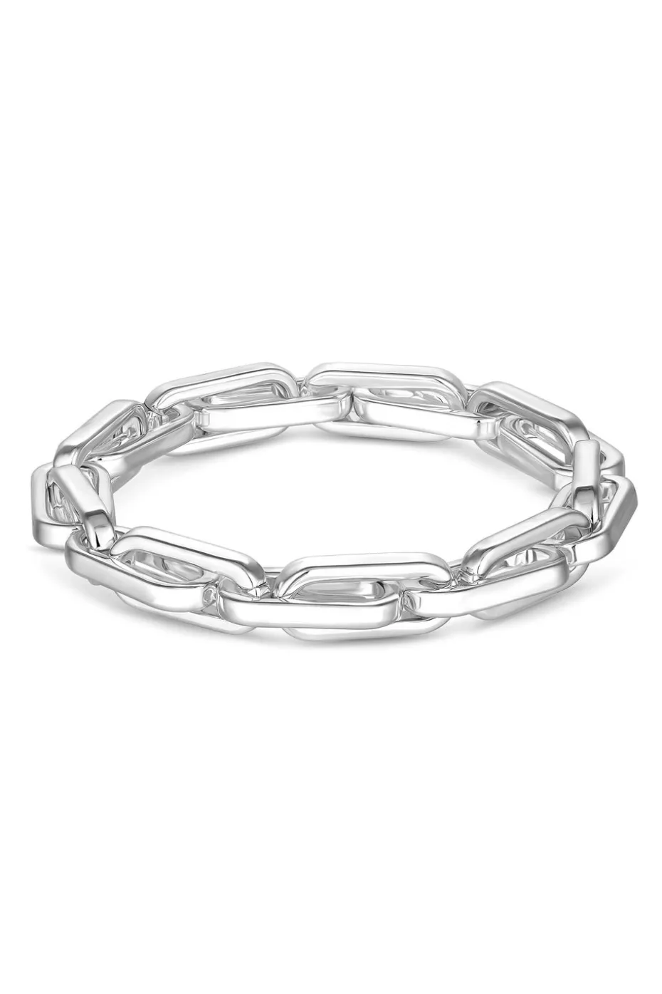 Jon Richard Recycled Silver Plated Chain Stretch Bracelet