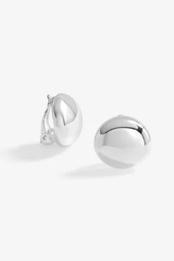 Jon Richard Silver Plated Polished Clip Earrings