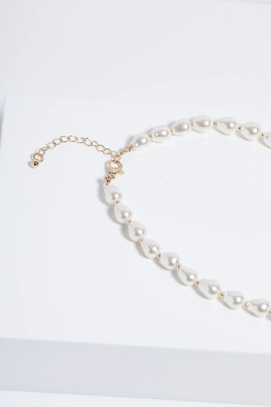 Jon Richard Silver Semi Precious Pearl & Gold Bead Necklace